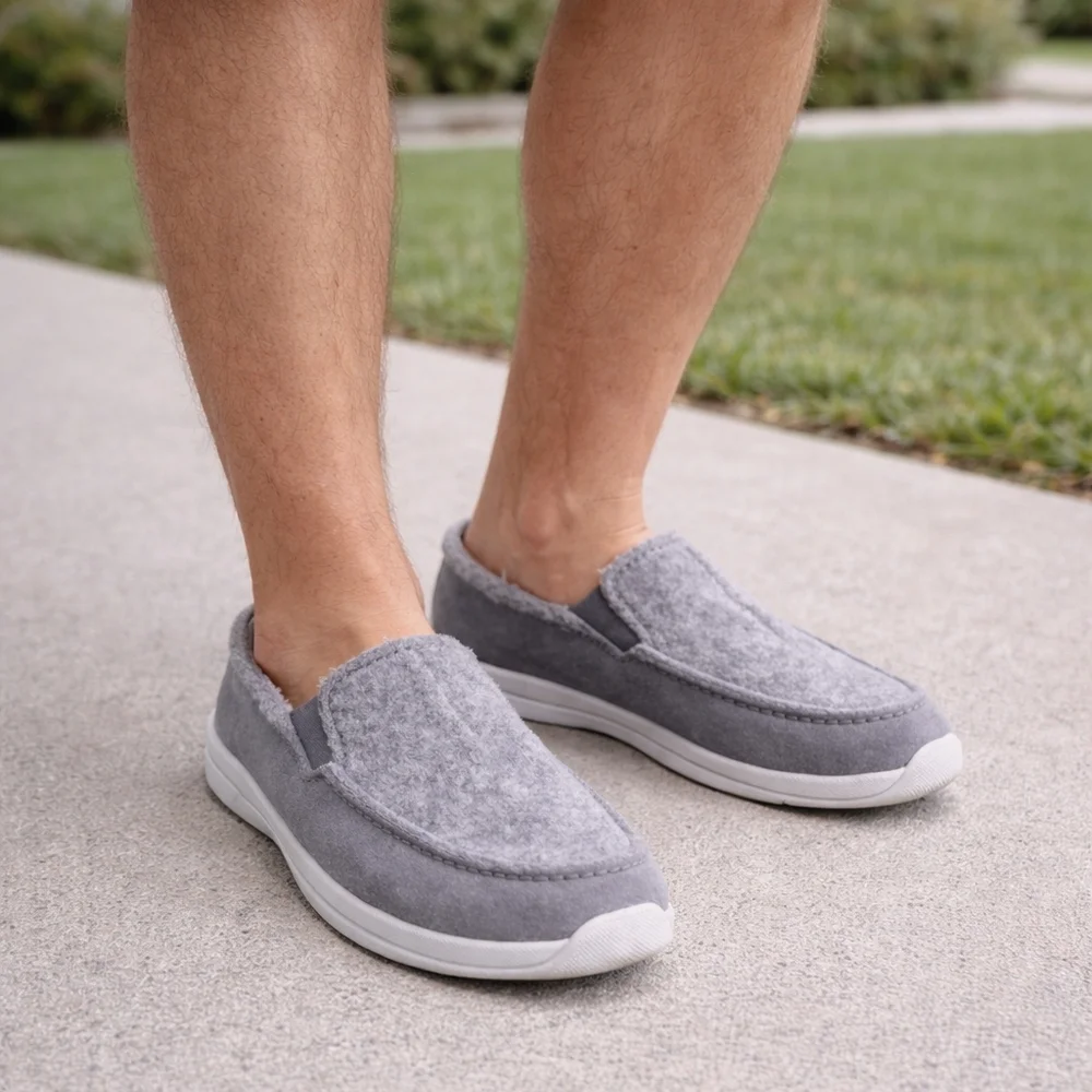 Clarks Men Step Gray Suede Slip-On Shoes Size 10.5